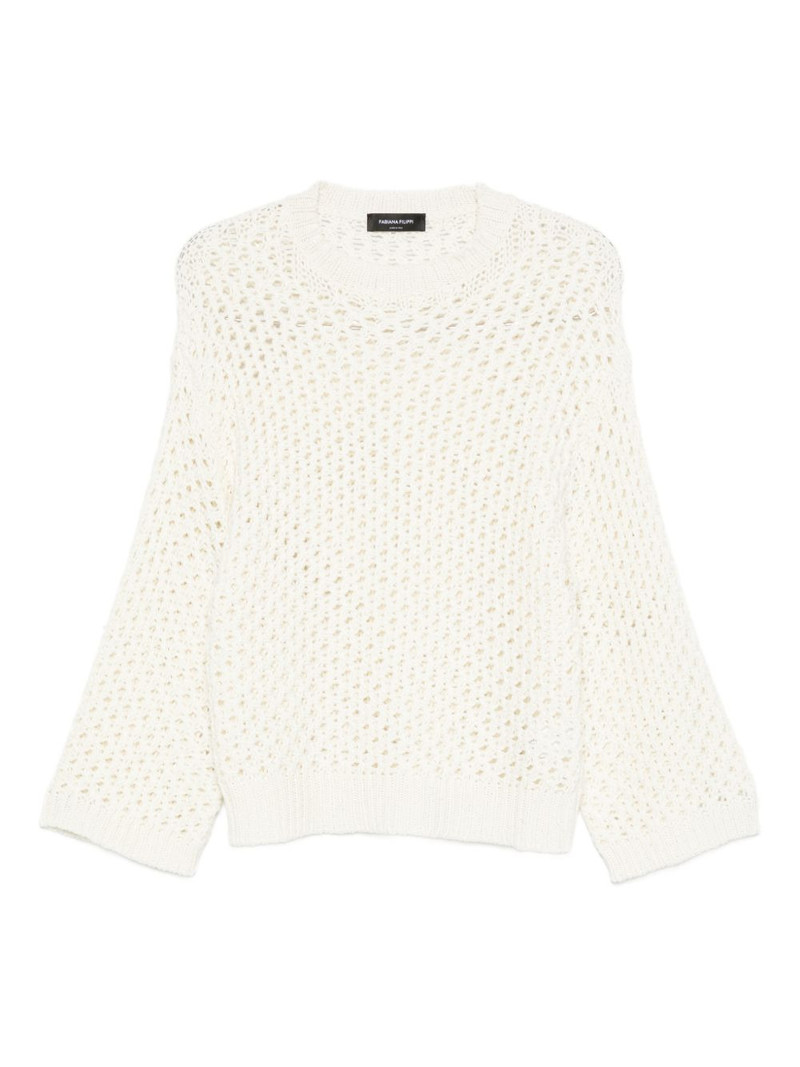 open knit sweater 1