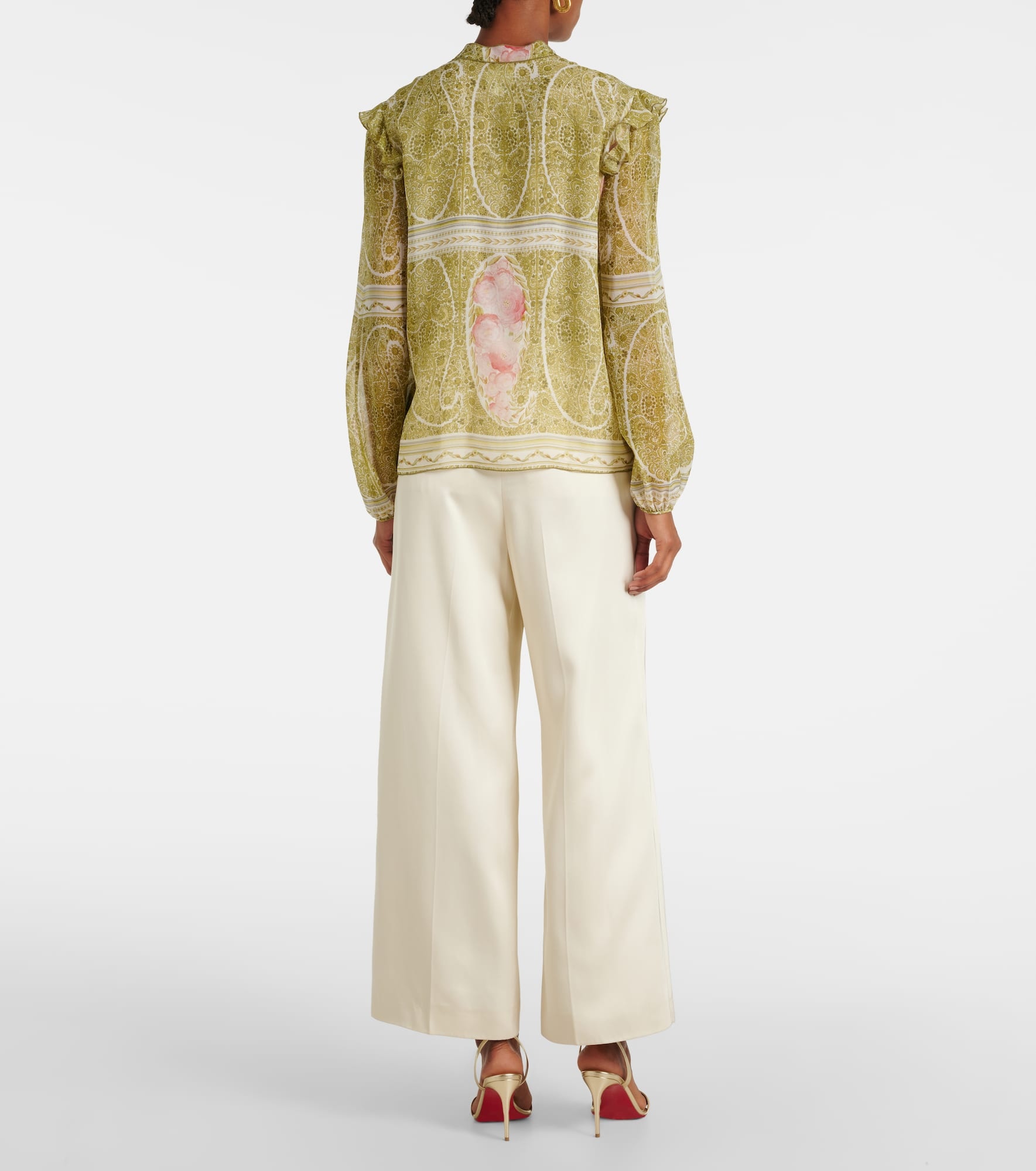Printed silk georgette blouse - 3