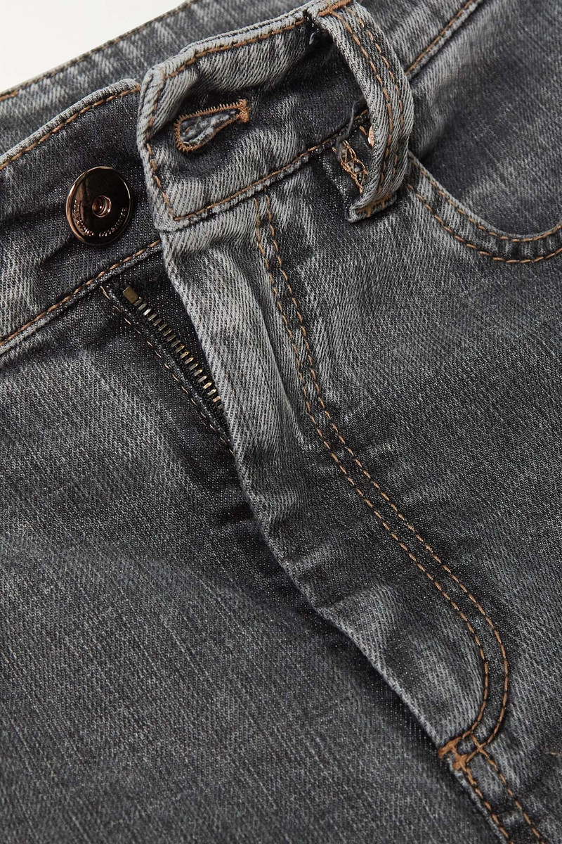 Belted high-rise slim-leg jeans 5