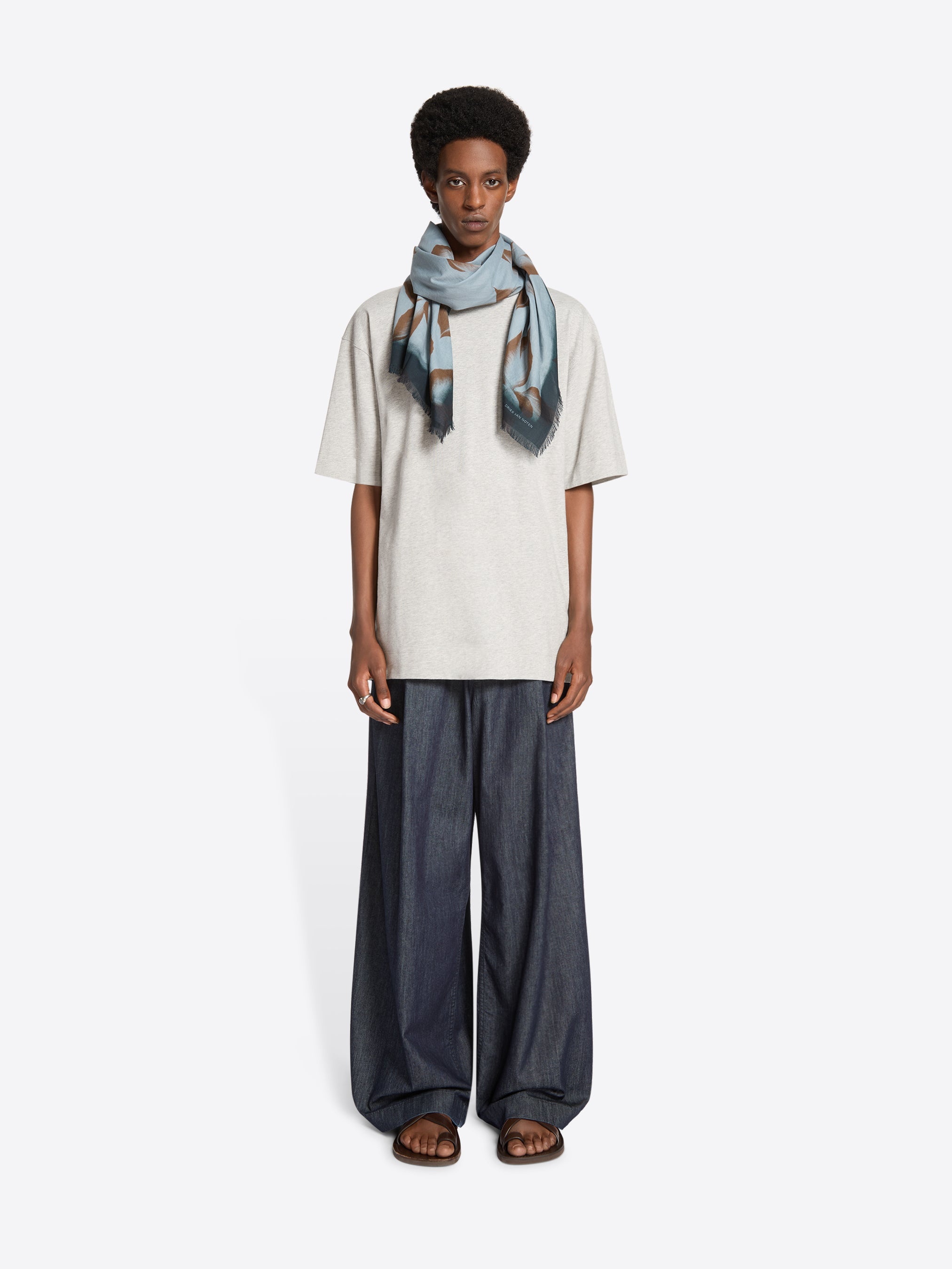 PRINTED COTTON SCARF - 3