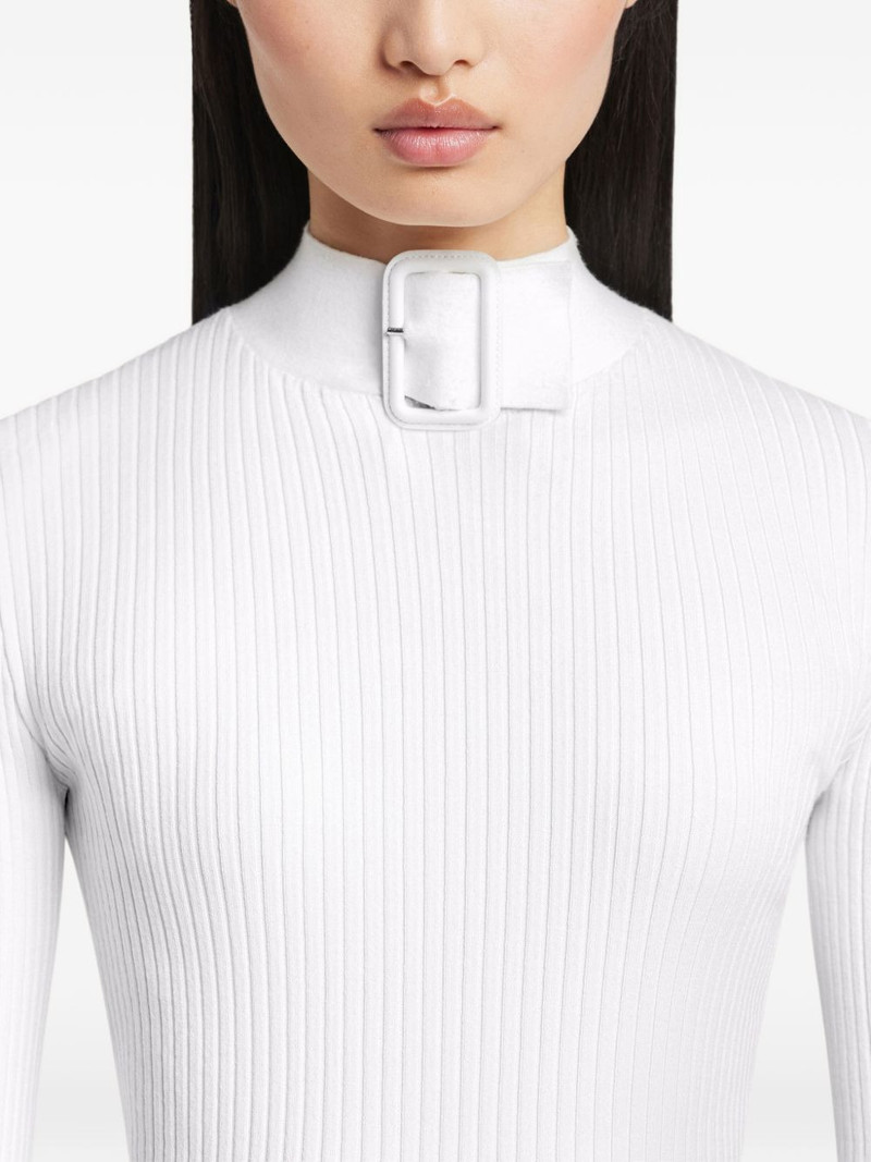 buckle-neck ribbed sweater 5