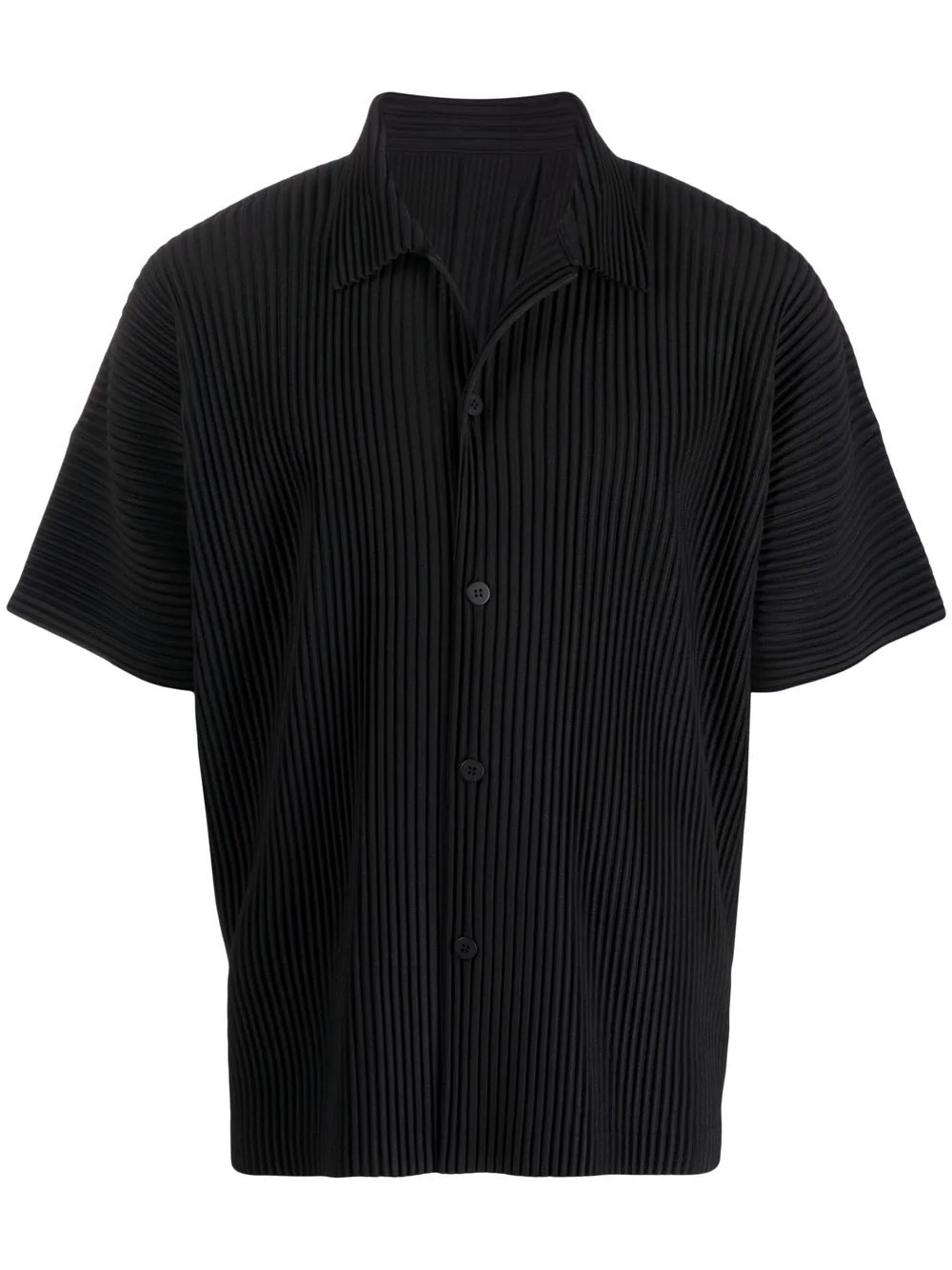 short-sleeved pleated shirt - 1