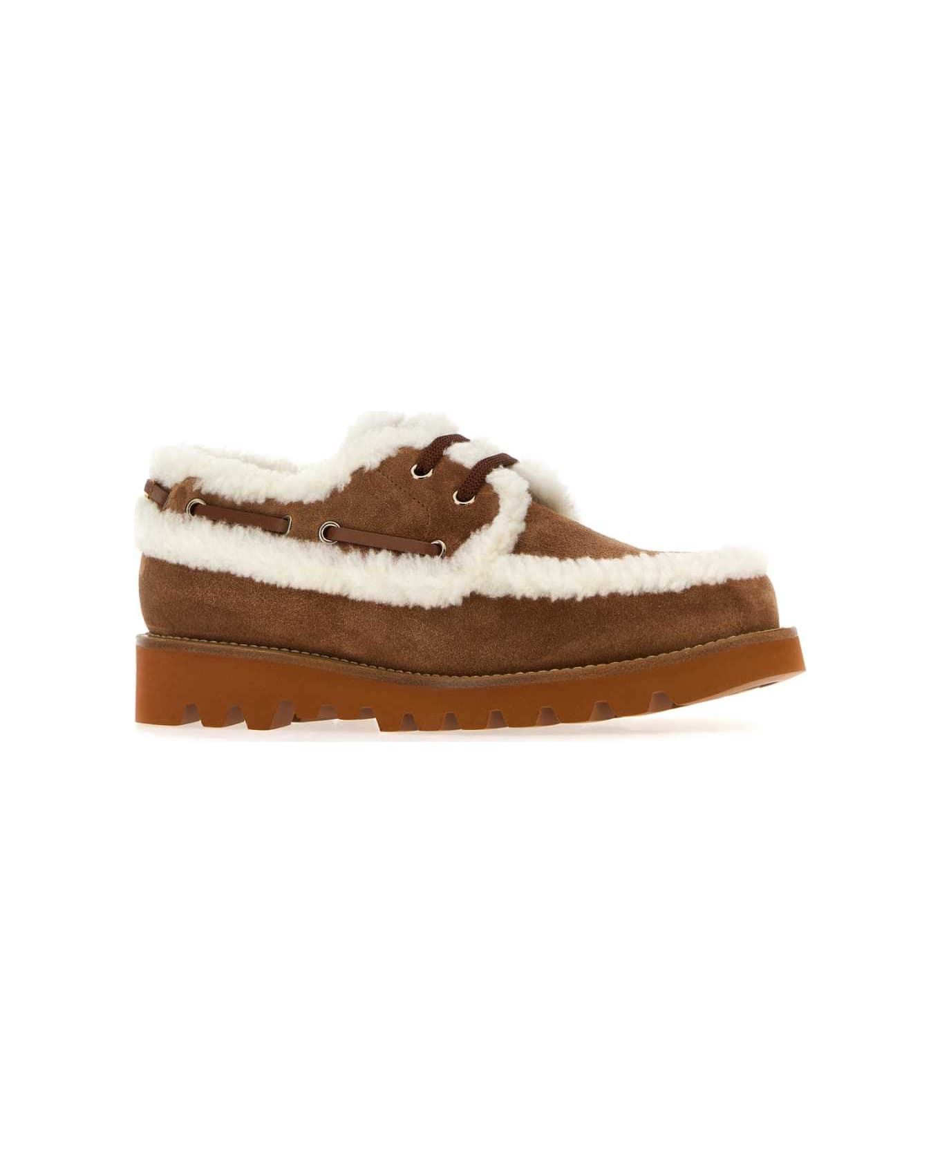 Caramel Suede Loafers - 2