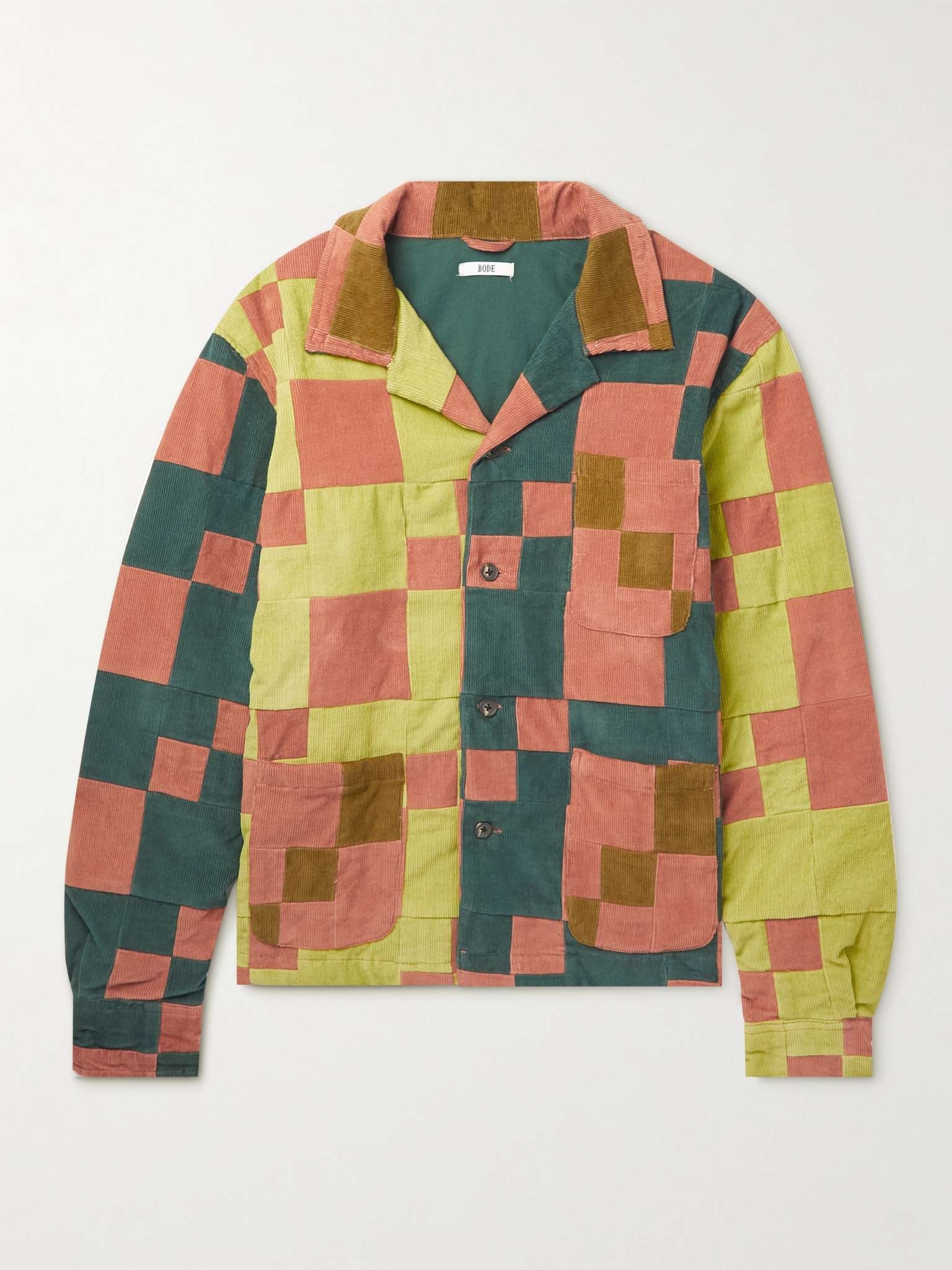 Camp-Collar Patchwork Cotton-Corduroy Overshirt - 2