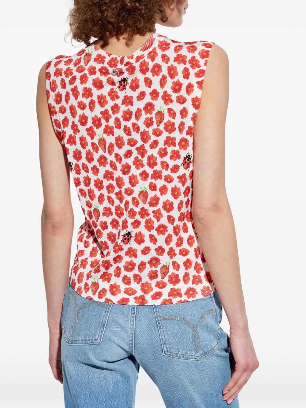 floral-print T-shirt - 4
