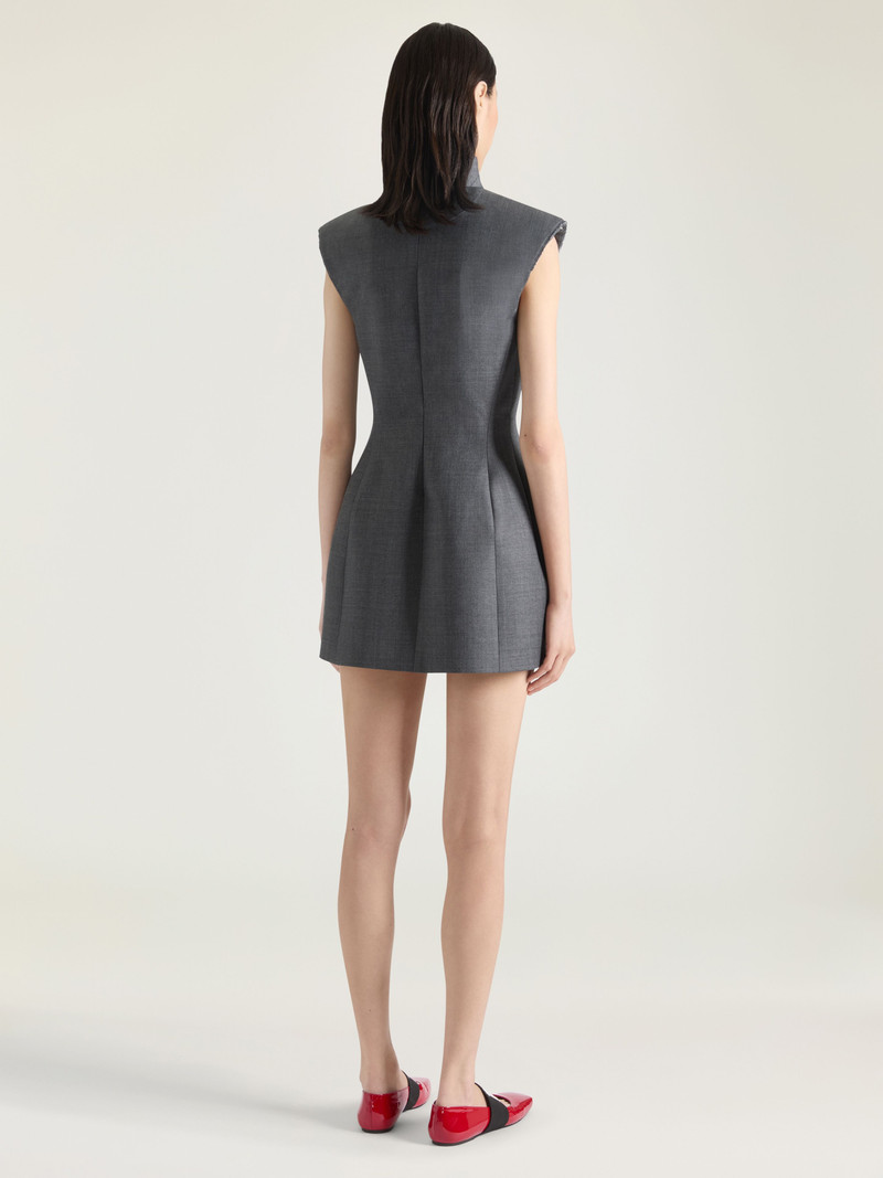 SLEEVELESS TAILORED DRESS IN WOOL 3