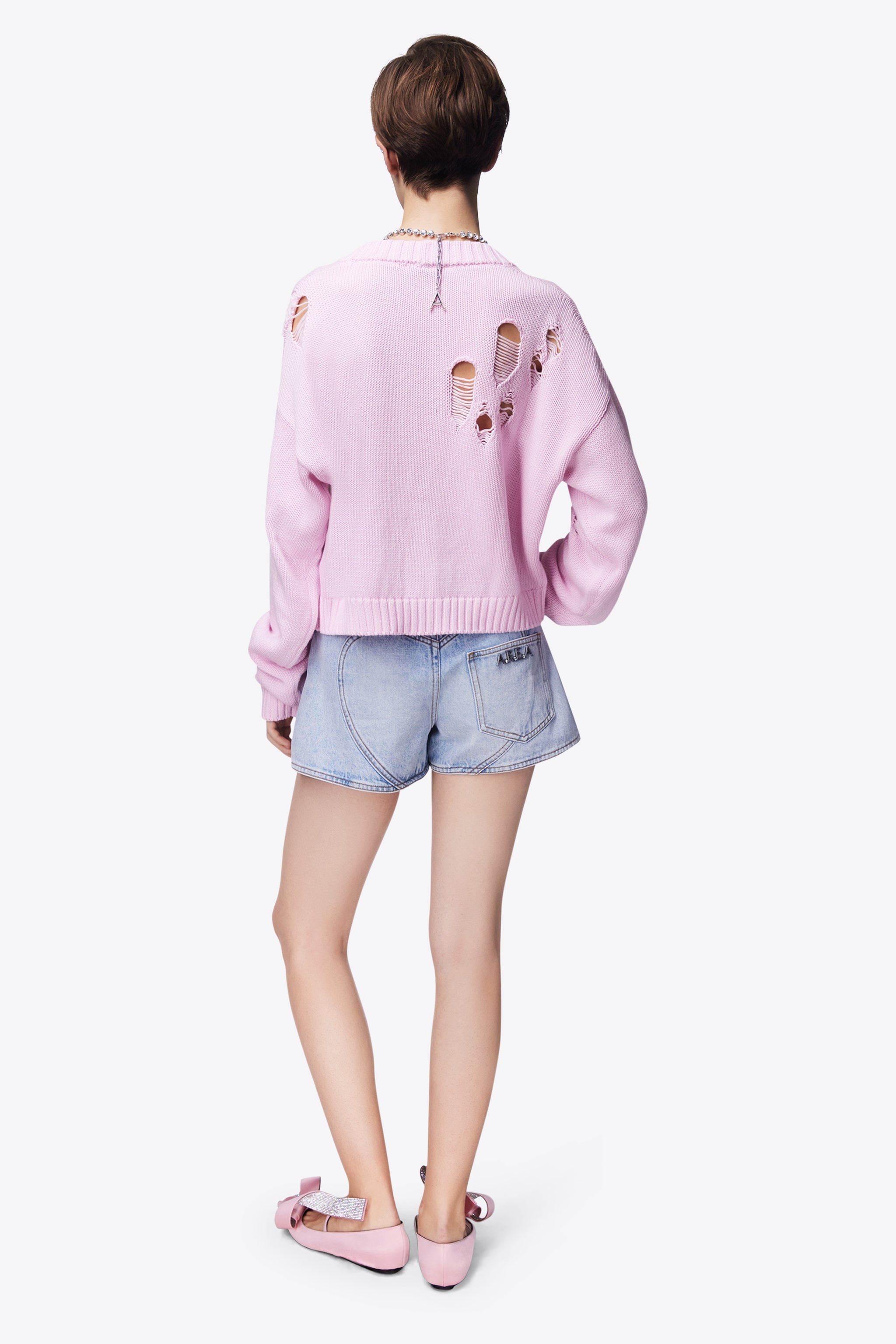 FLOWER SLIT SHORT - 5