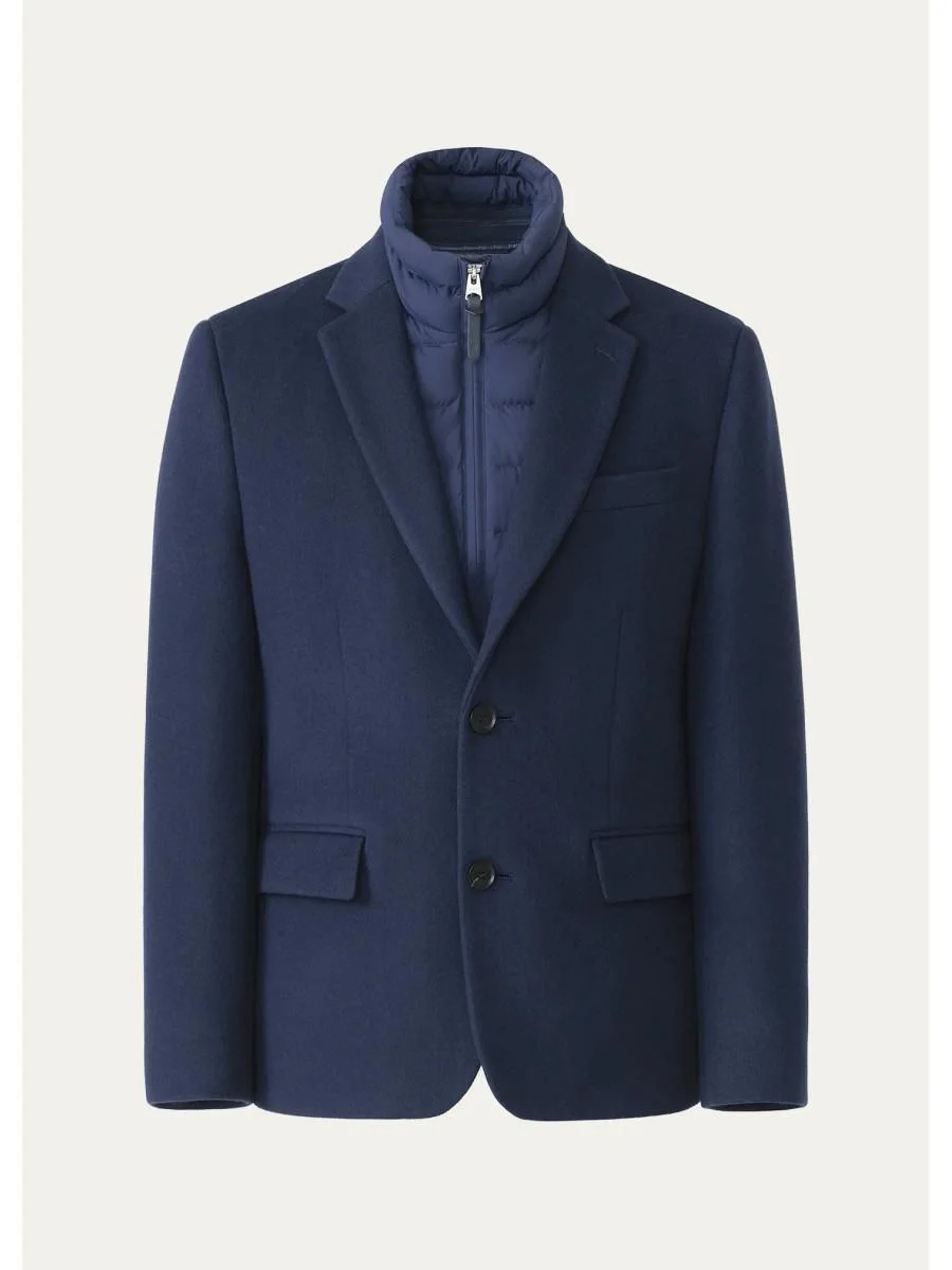 Men's Sutton Wool Coat with Removable Down Bib - 1