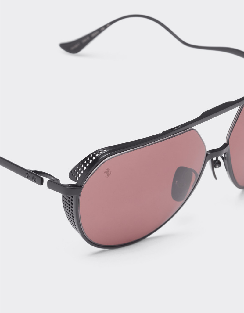 Ferrari sunglasses in matt black titanium with exclusive Contrast Pro™ lenses 6