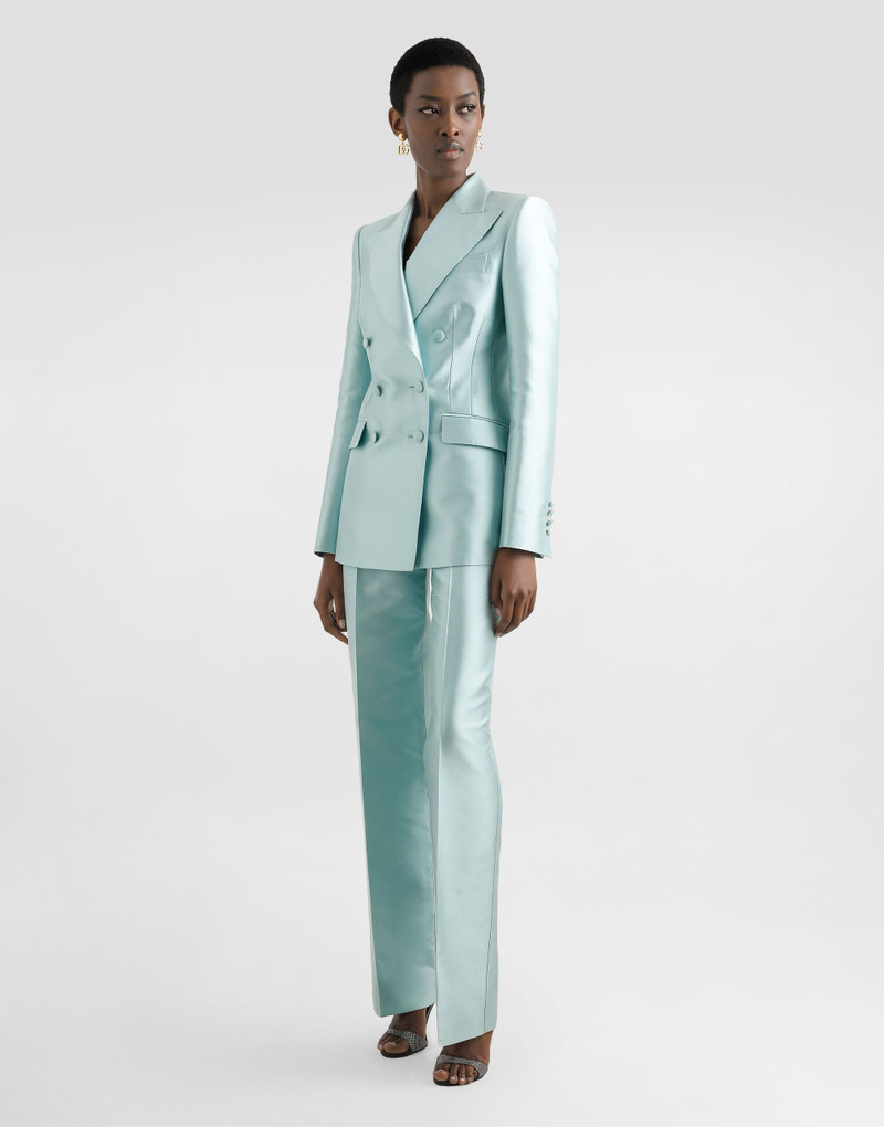 Dolce & Gabbana Double-breasted jacket in shantung silk outlook