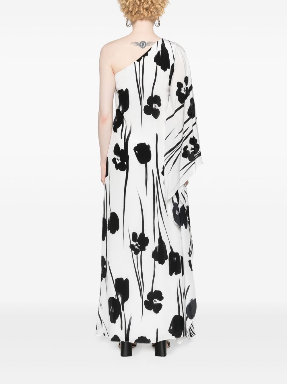Jonnny floral-print satin maxi dress - 4