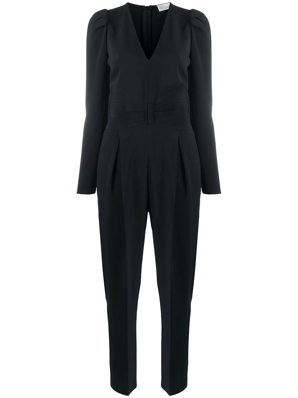 bow-detail tuxedo jumpsuit - 1