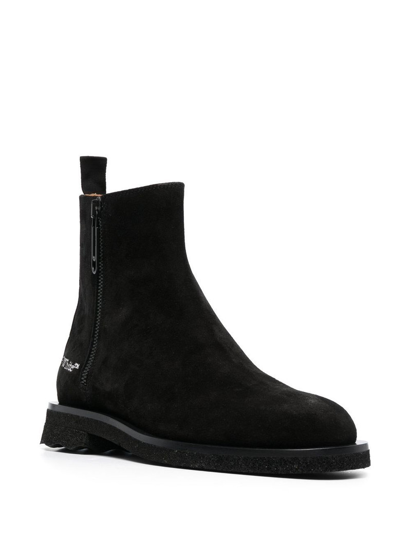 Off-White logo-print ankle boots outlook