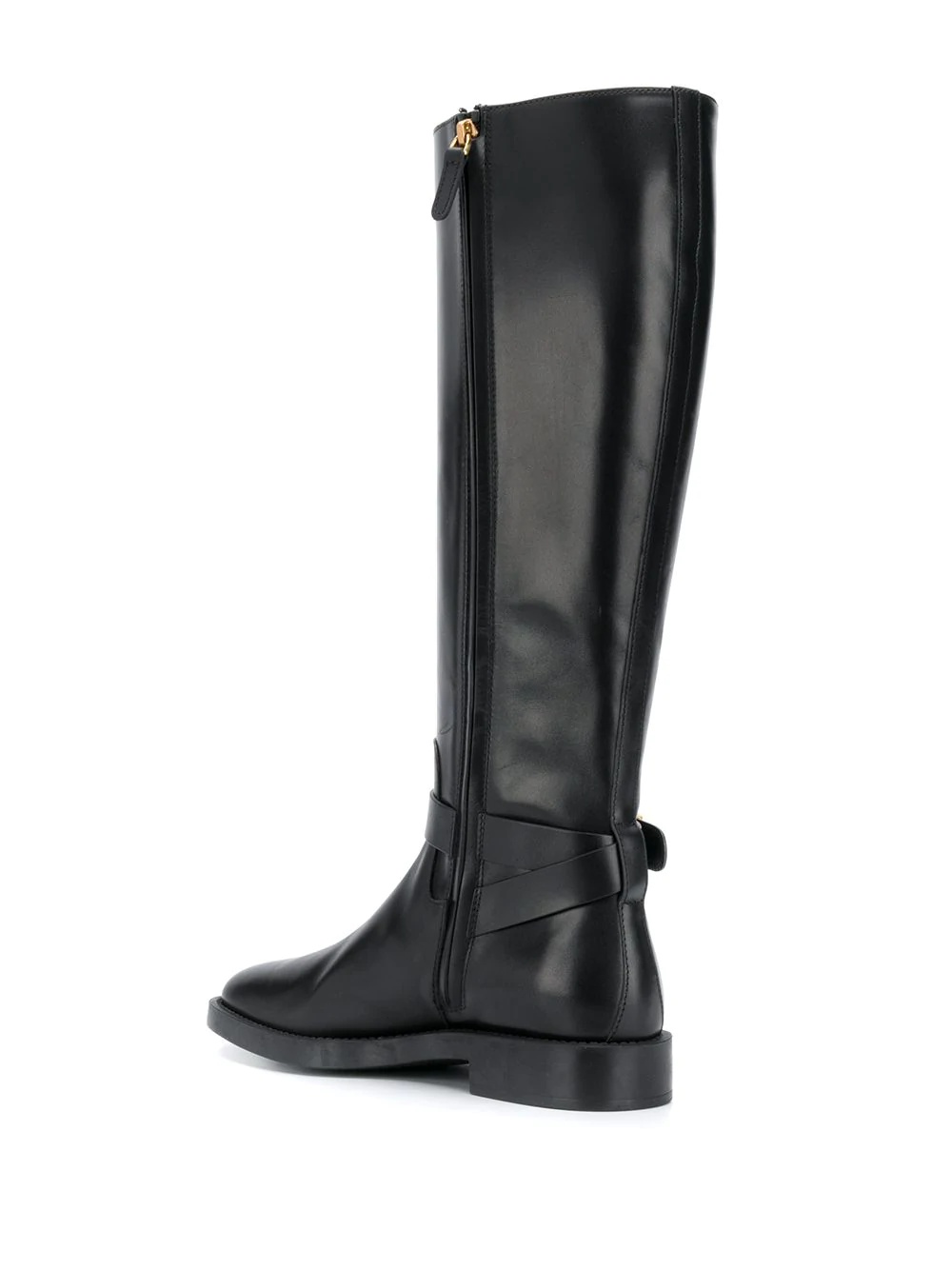 logo plaque knee-high boots - 3