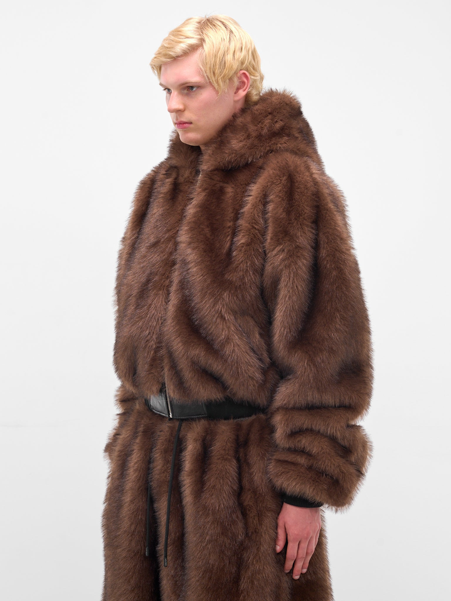 Brown Fur Yeti Outlaw Hoodie - 2