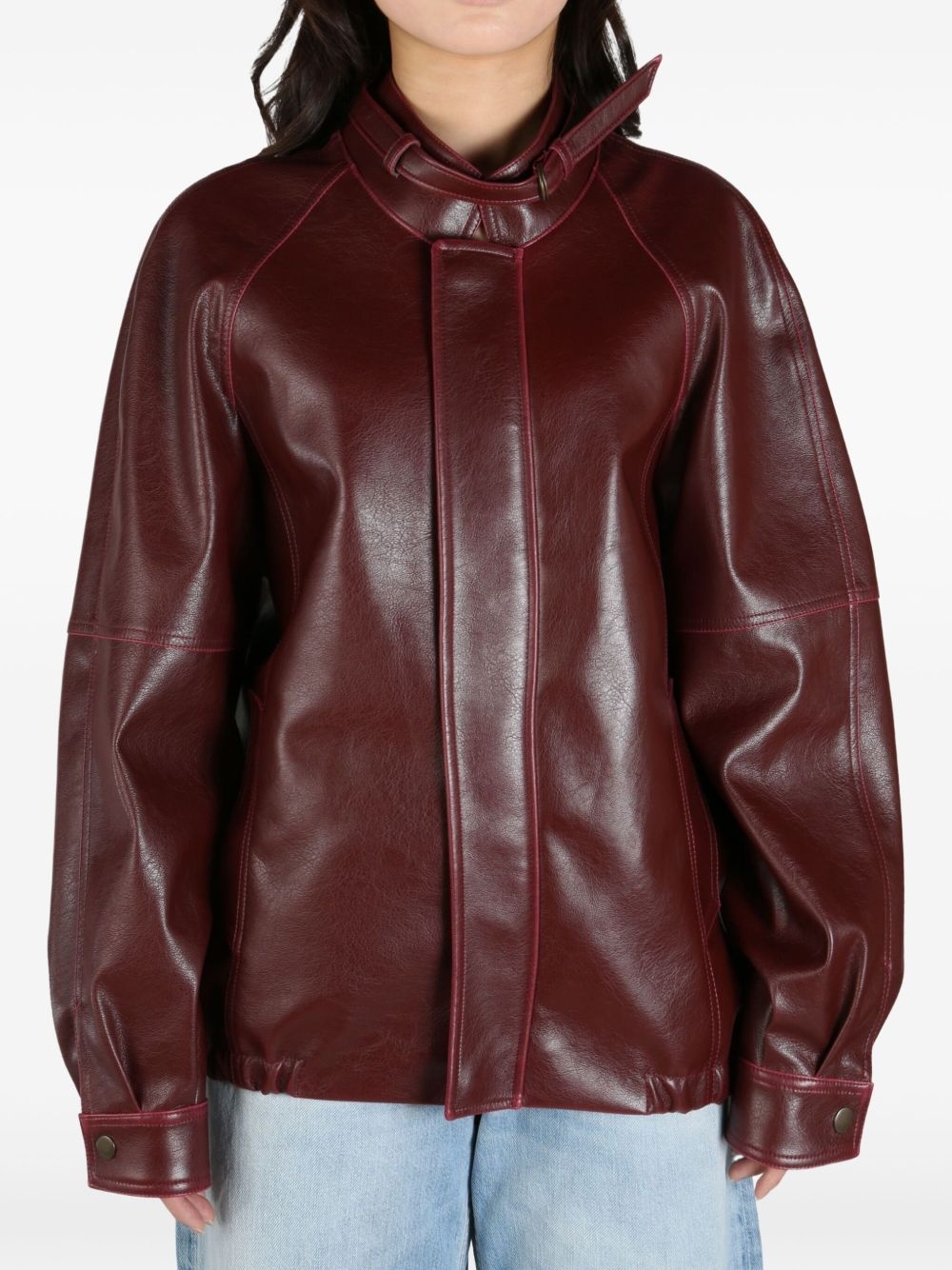 raglan-sleeves jacket - 2