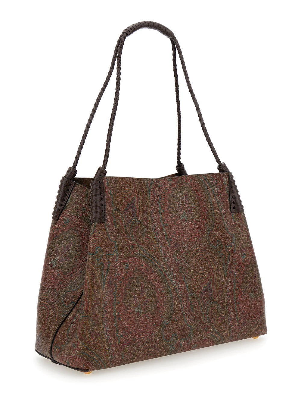 Etro Women 'Paisley Libra Medium' Brown Tote Bag With Pegaso Detail In Cotton Woman - 3