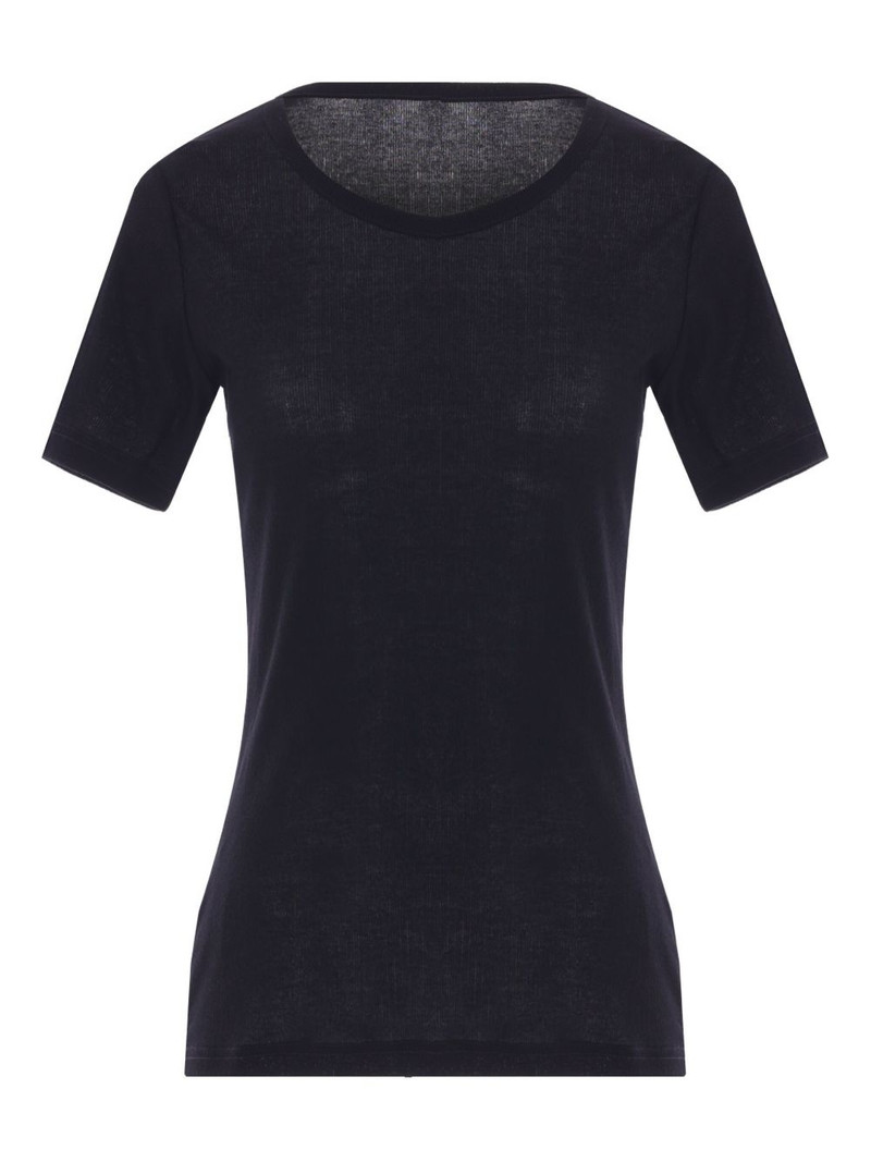 ribbed crew-neck T-shirt 1