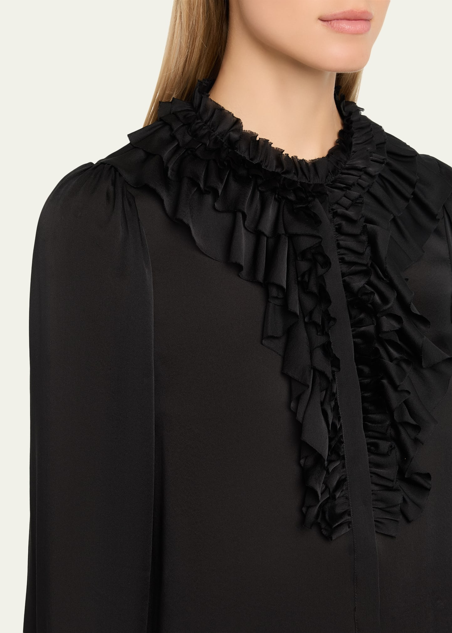 Rouen Ruffled Silk Blouse - 5
