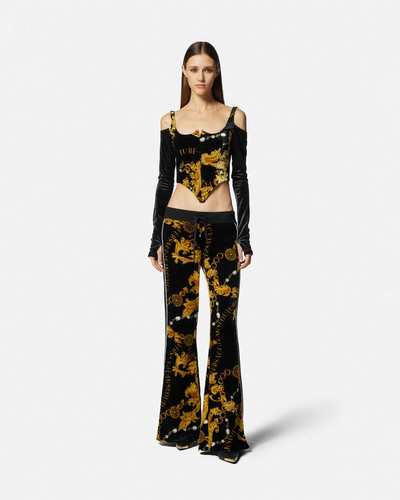 VERSACE JEANS COUTURE Chain Couture Velvet Sweatpants outlook