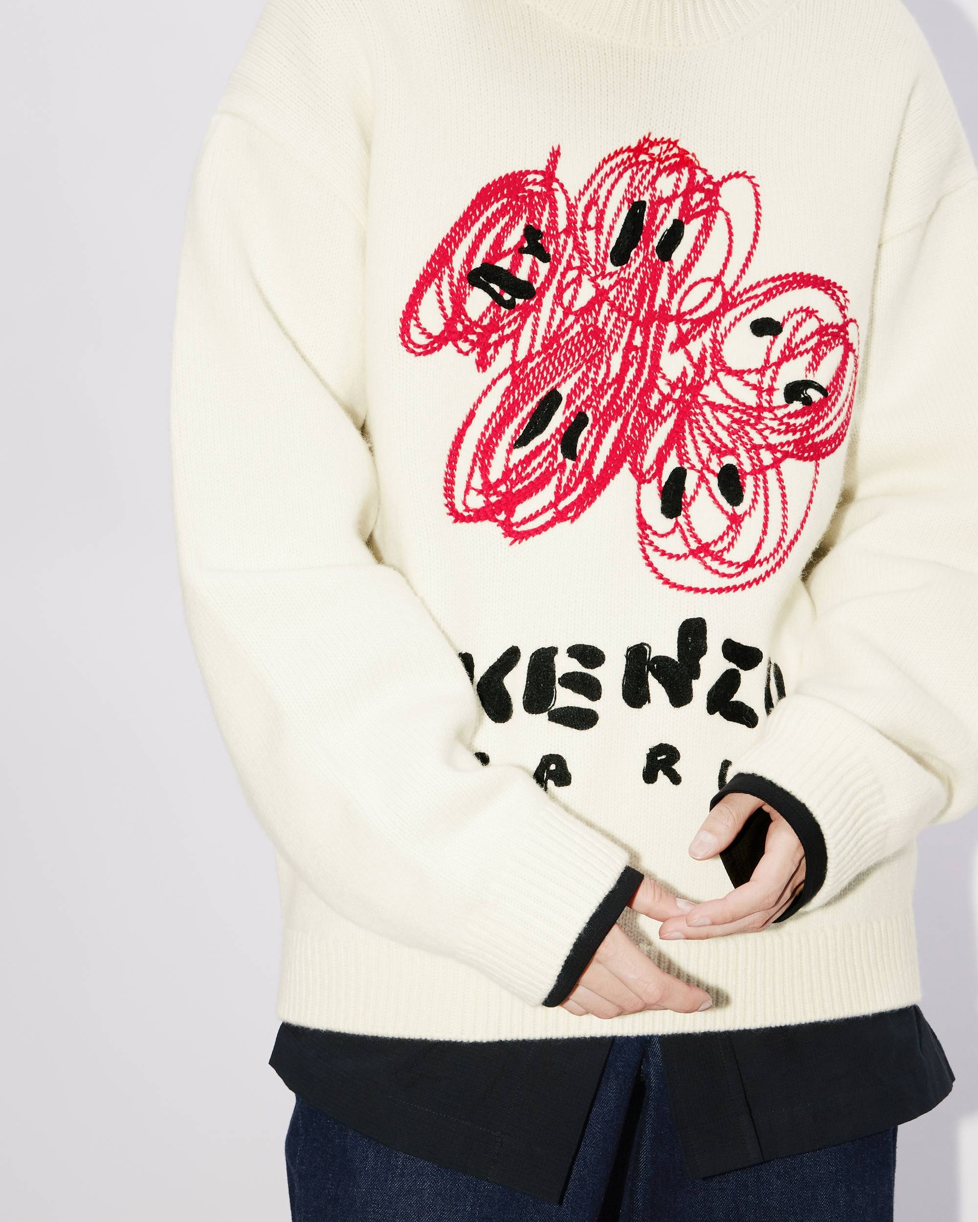 'KENZO Drawn Varsity' embroidered genderless jumper - 9