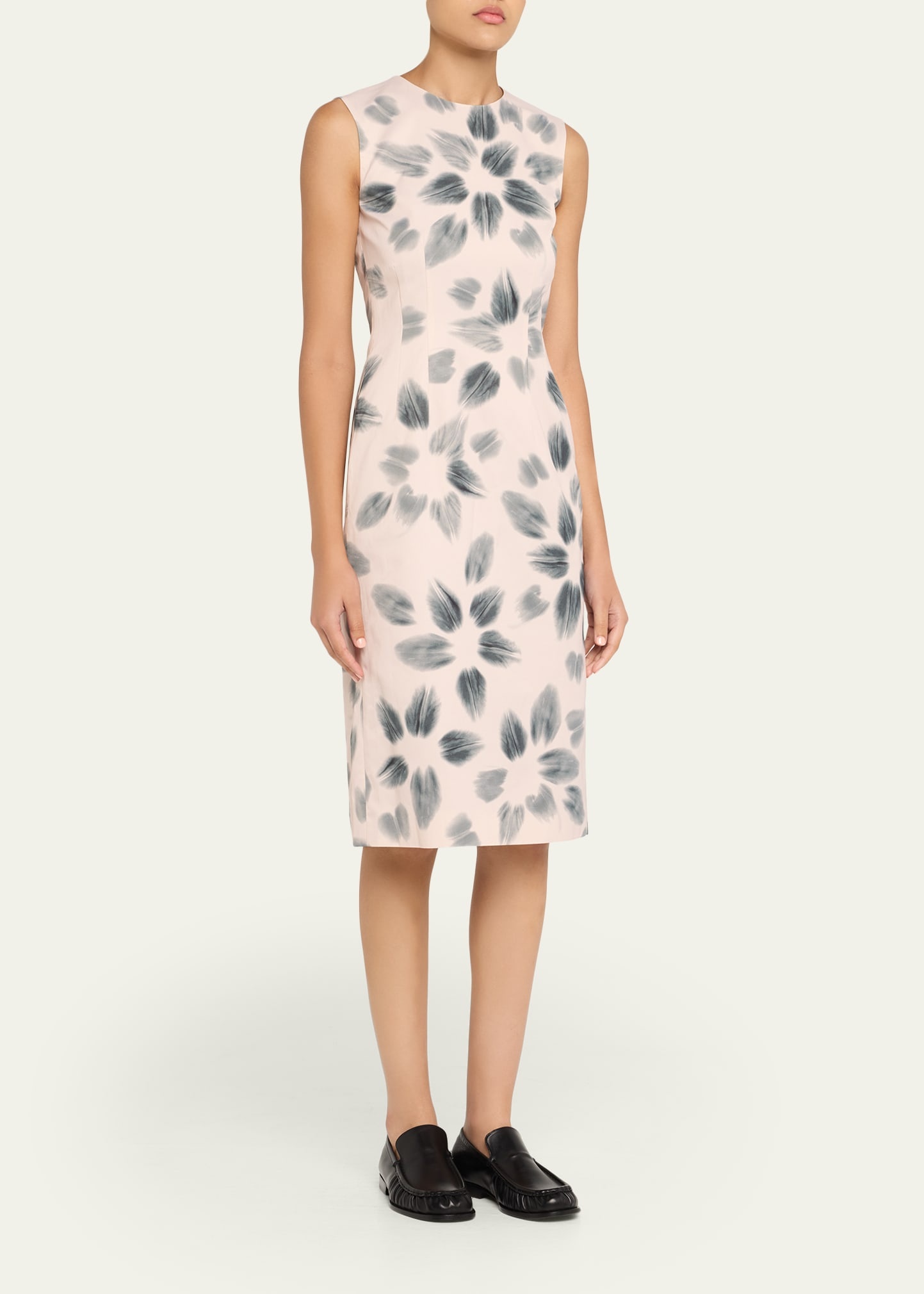 Delavina Printed Sheath Midi Dress - 4