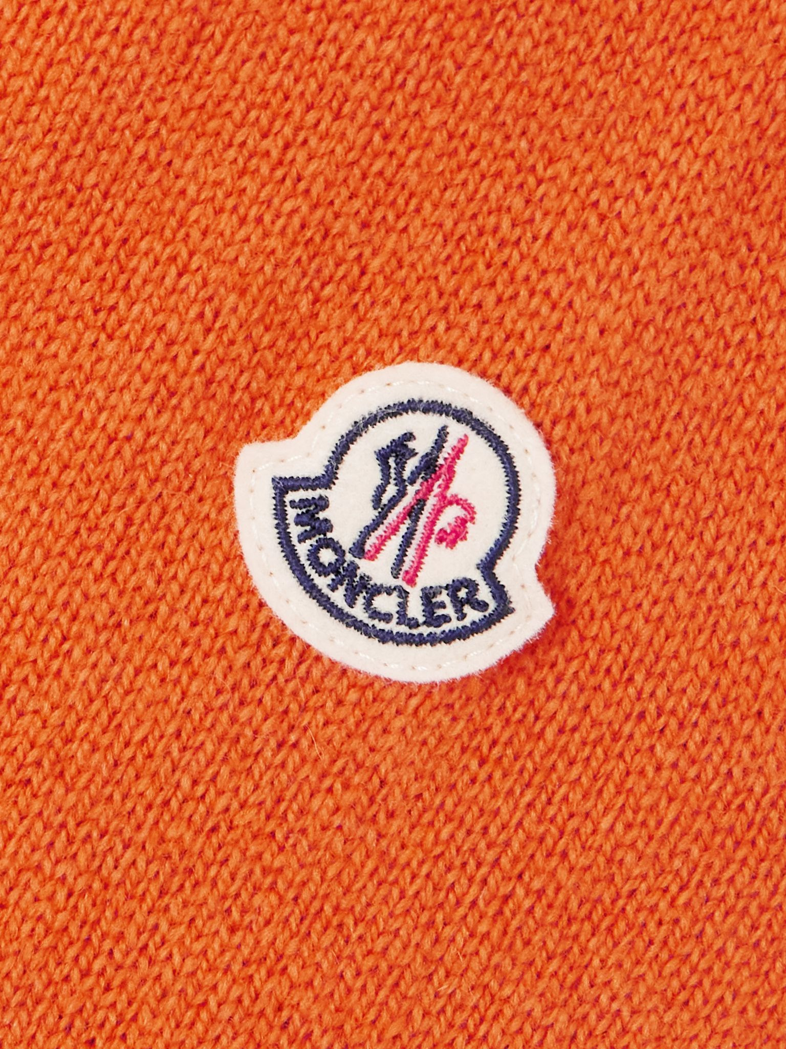 Ribbed wool and cashmere-blend turtleneck polo sweater Orange - 4
