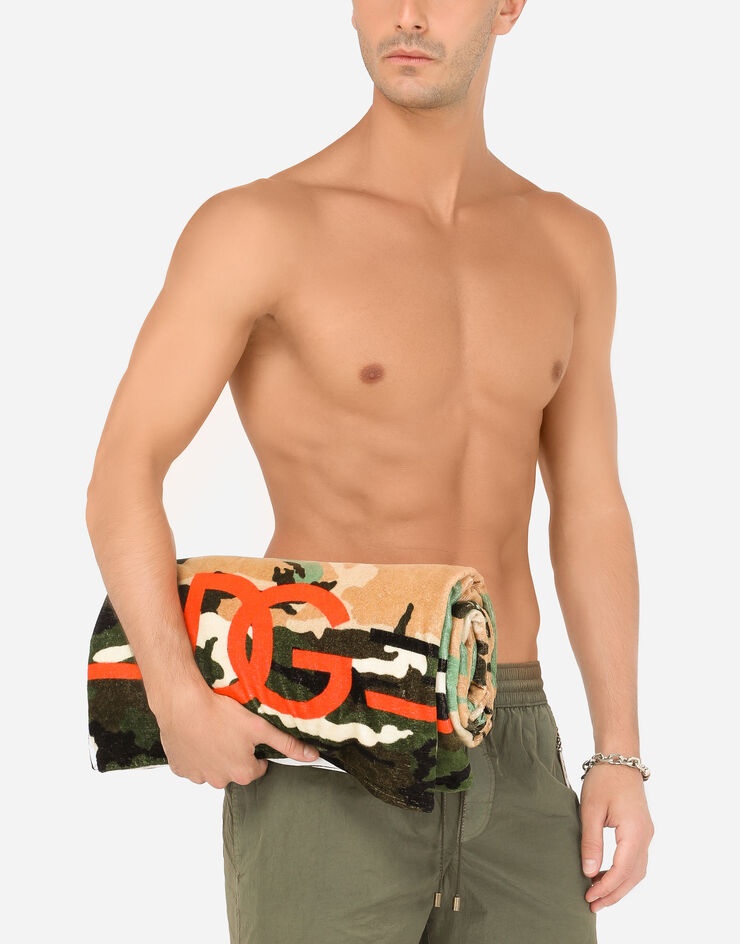 Camouflage-print cotton beach towel - 2