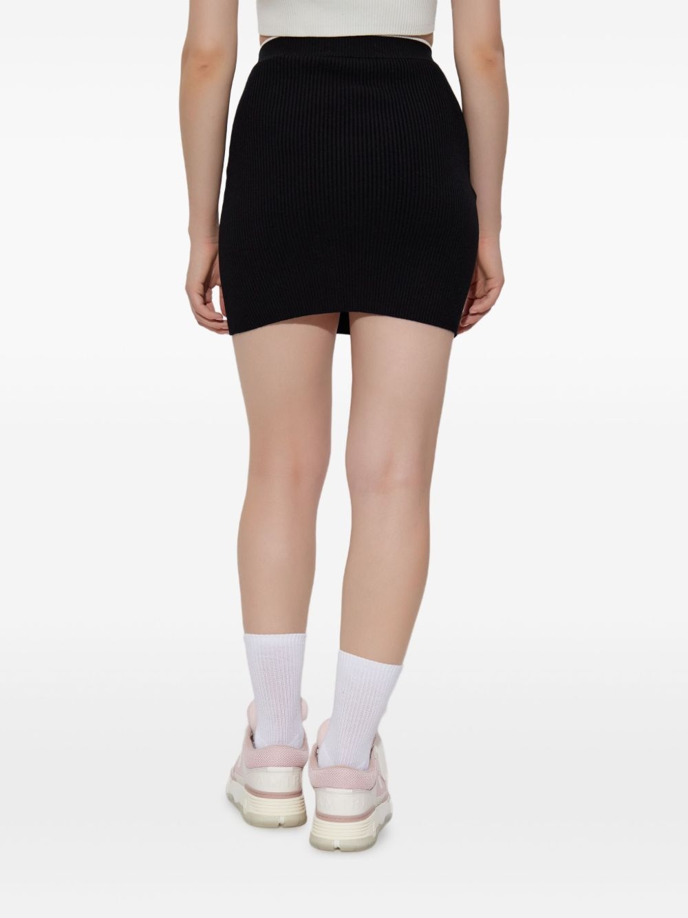 ribbed mini skirt - 4