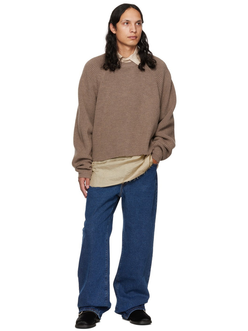EDWARD CUMING Brown Cropped Sweater outlook