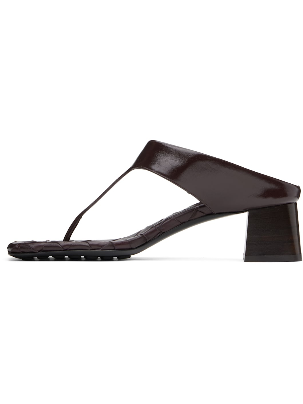 Burgundy Marella Thong Heeled Sandals - 3