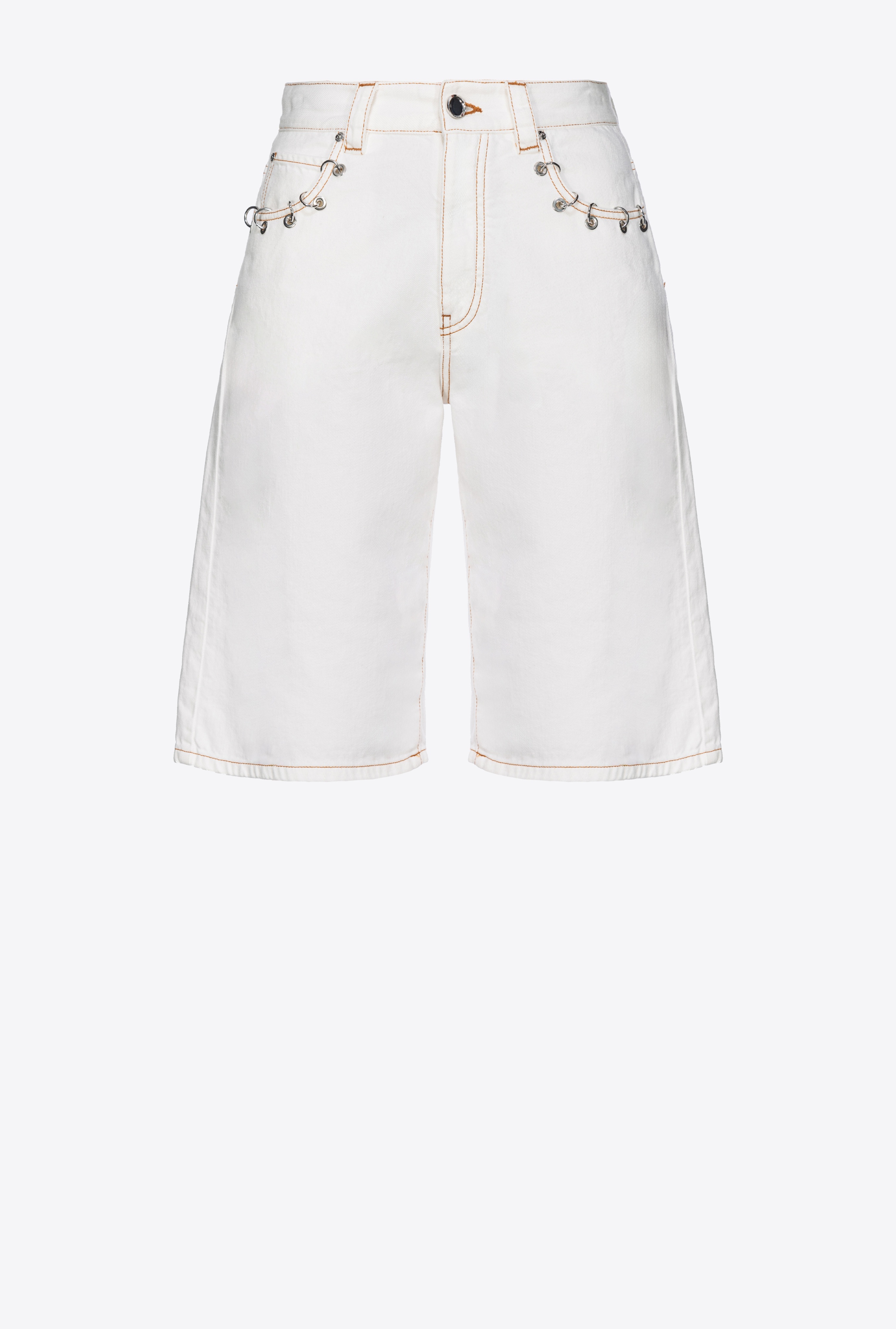 BULL BERMUDA SHORTS WITH PIERCING DETAIL - 1