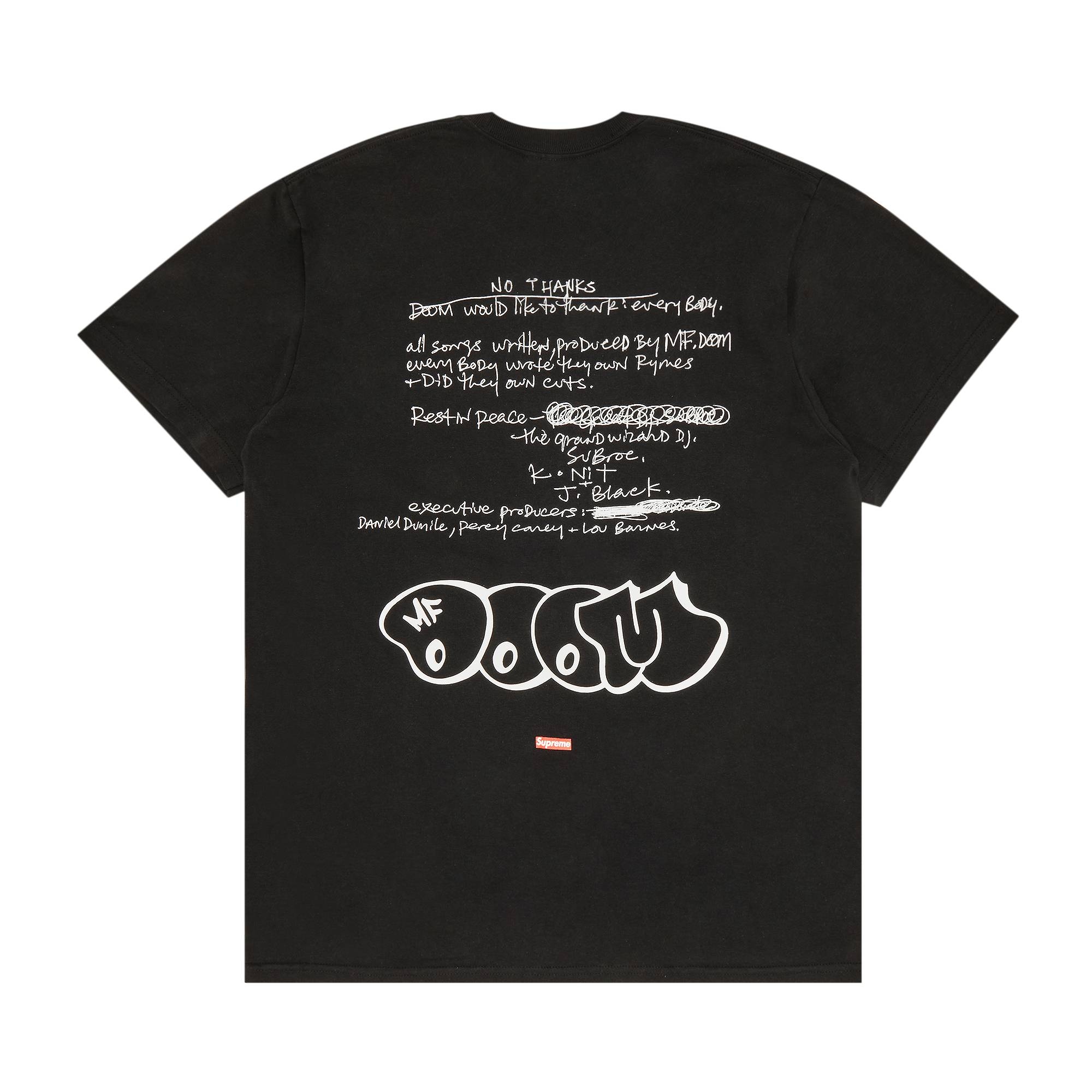 Supreme MF DOOM Tee 'Black' - 2