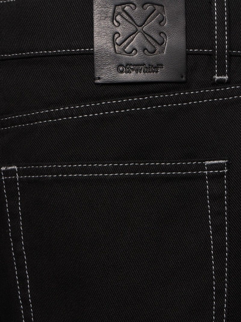 90s logo denim cotton shorts - 2