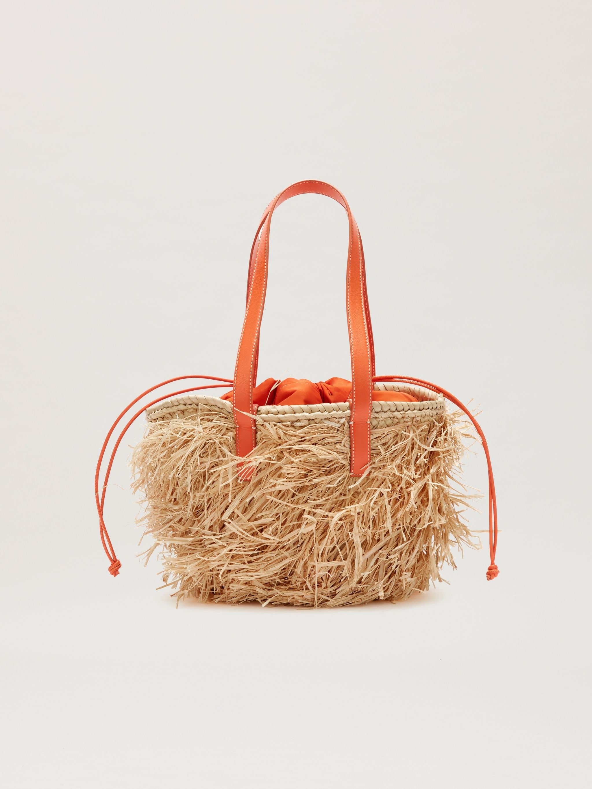 Palm Rafia Basket Bag - 5