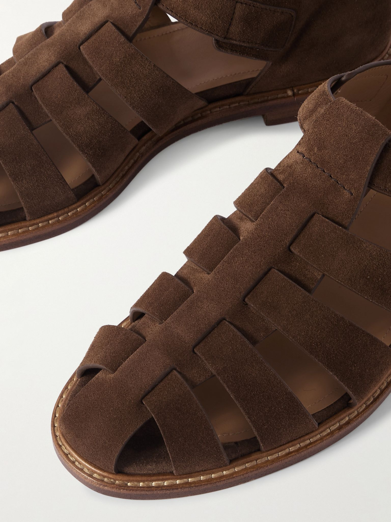 Fisherman Suede Sandals Brown - 4