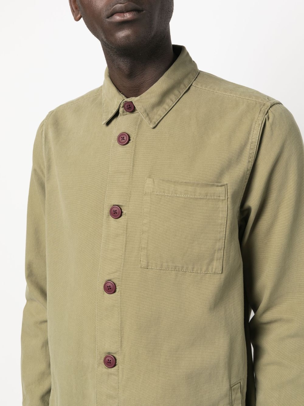 patch-pocket cotton shirt - 5