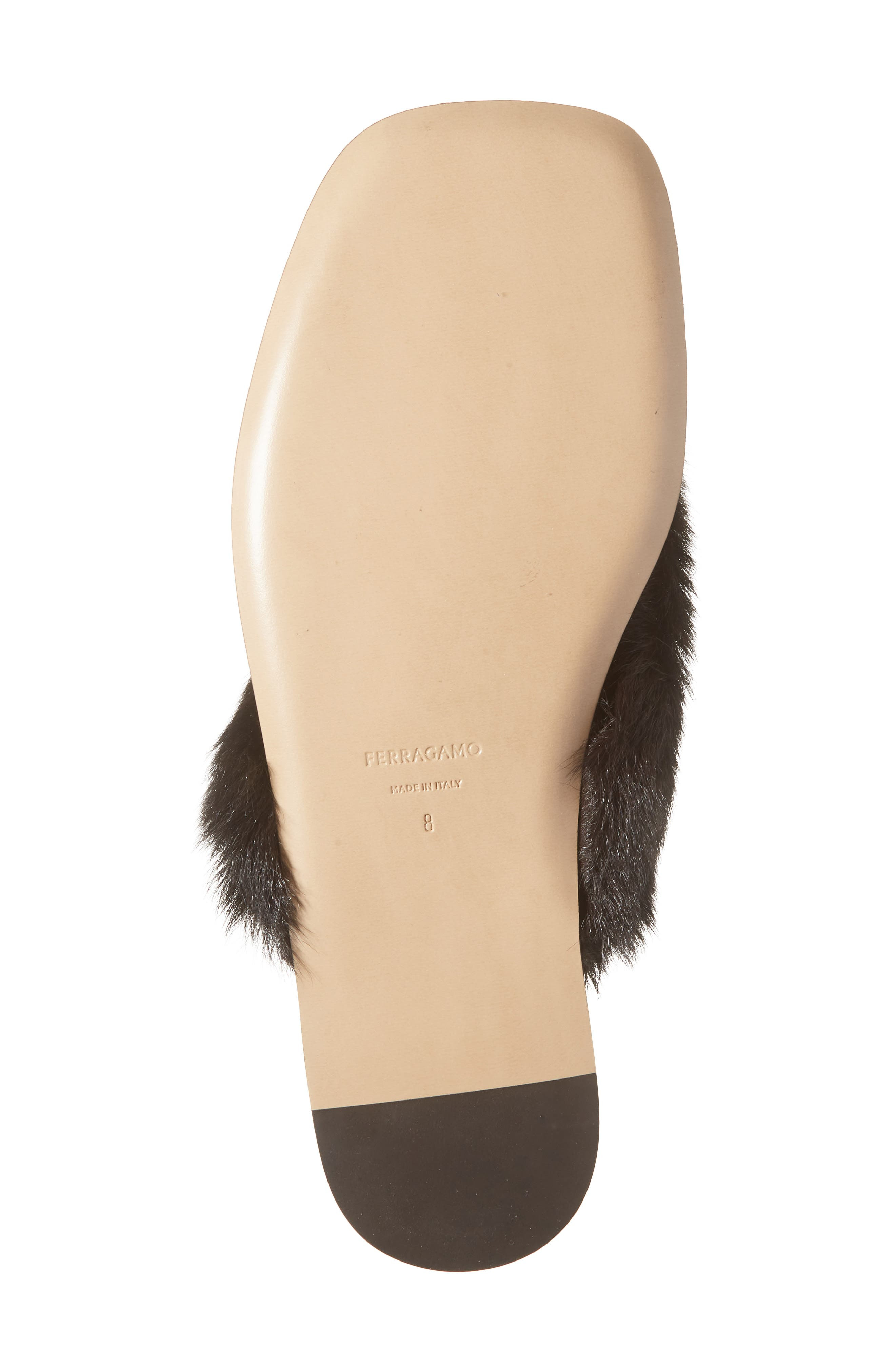 FERRAGAMO Loly Genuine Shearling Flip Flop in Florence Testa Di Moro at Nordstrom - 6