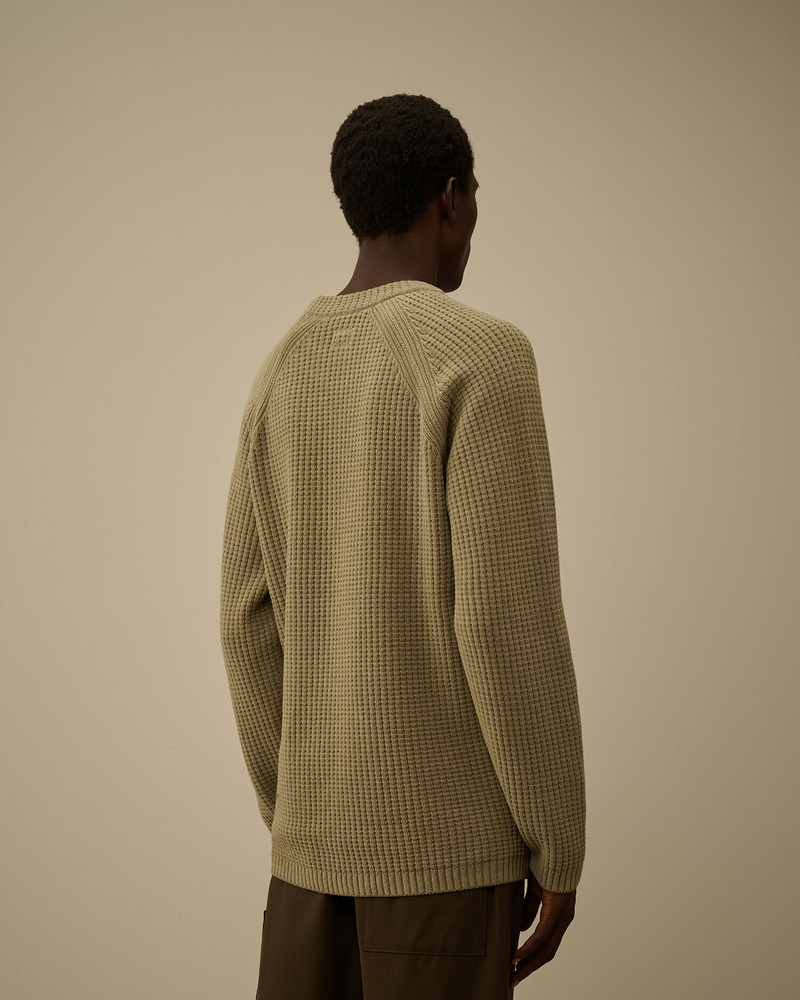 Cotton Chenille Crewneck Lens Sweater 4