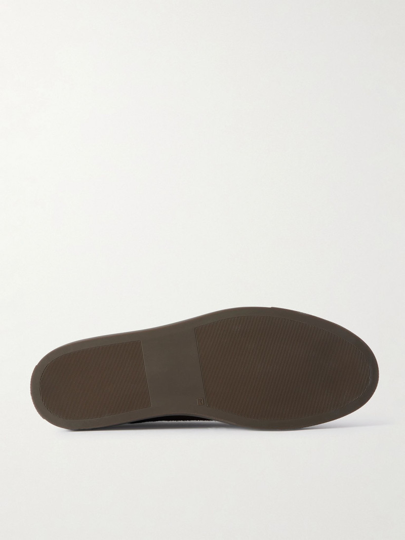 Common Projects Field Trainer Brushed-Suede Sneakers Dark brown outlook