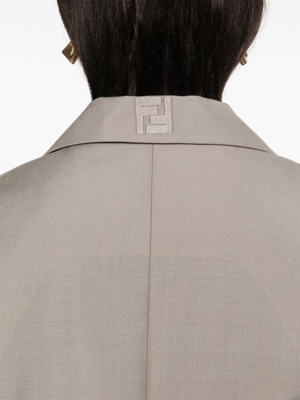 embroidered-logo mohair-wool waistcoat - 5
