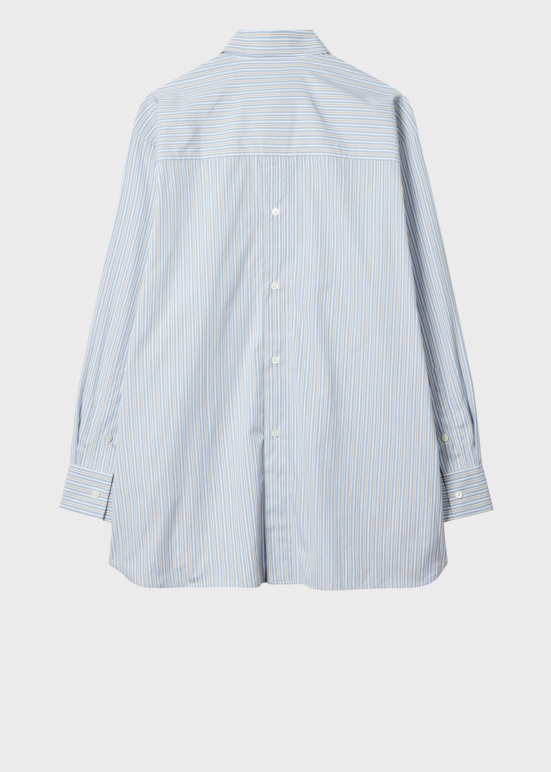 Women's Light Blue Stripe Oversized Shirt 3