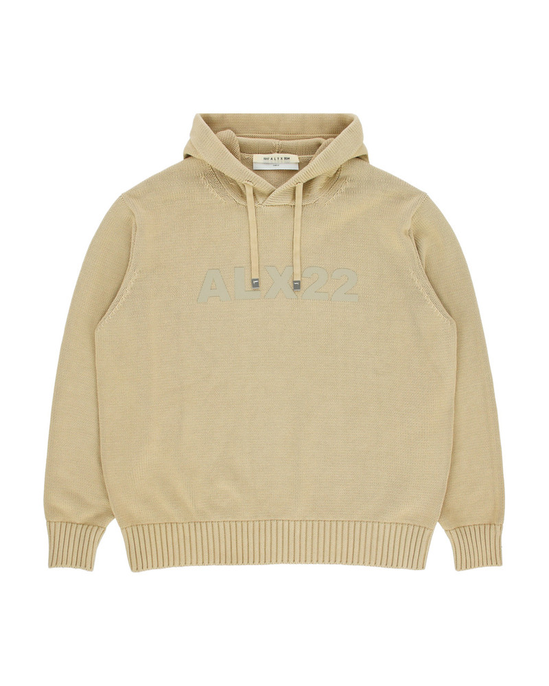 TREATED LOGO KNIT HOODED SWEATER - 1