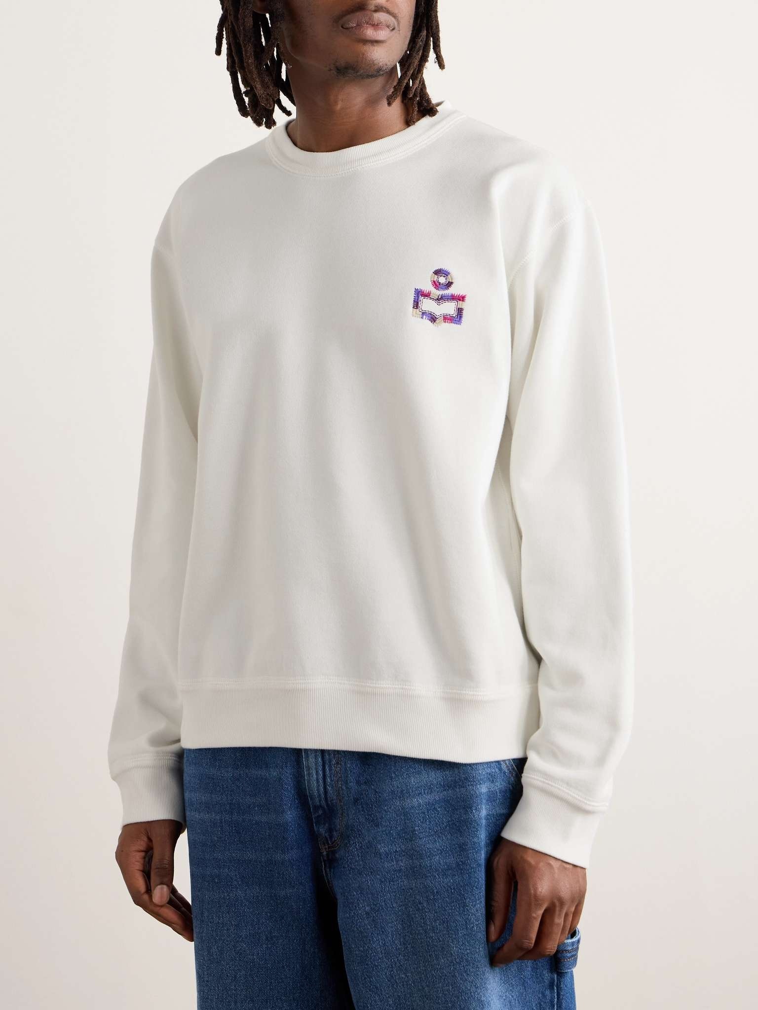 Mikoe Logo-Embroidered Cotton-Blend Jersey Sweatshirt - 3