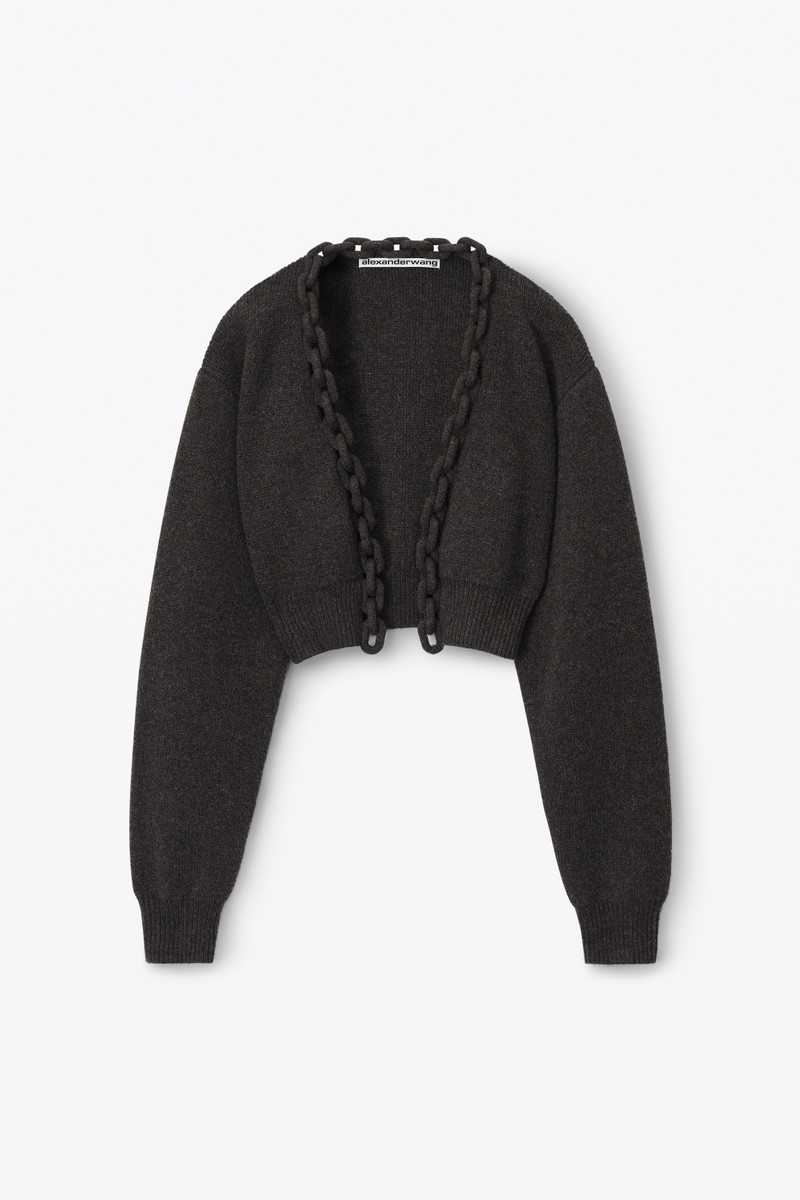 cropped cardigan in soft wool cashmere 1