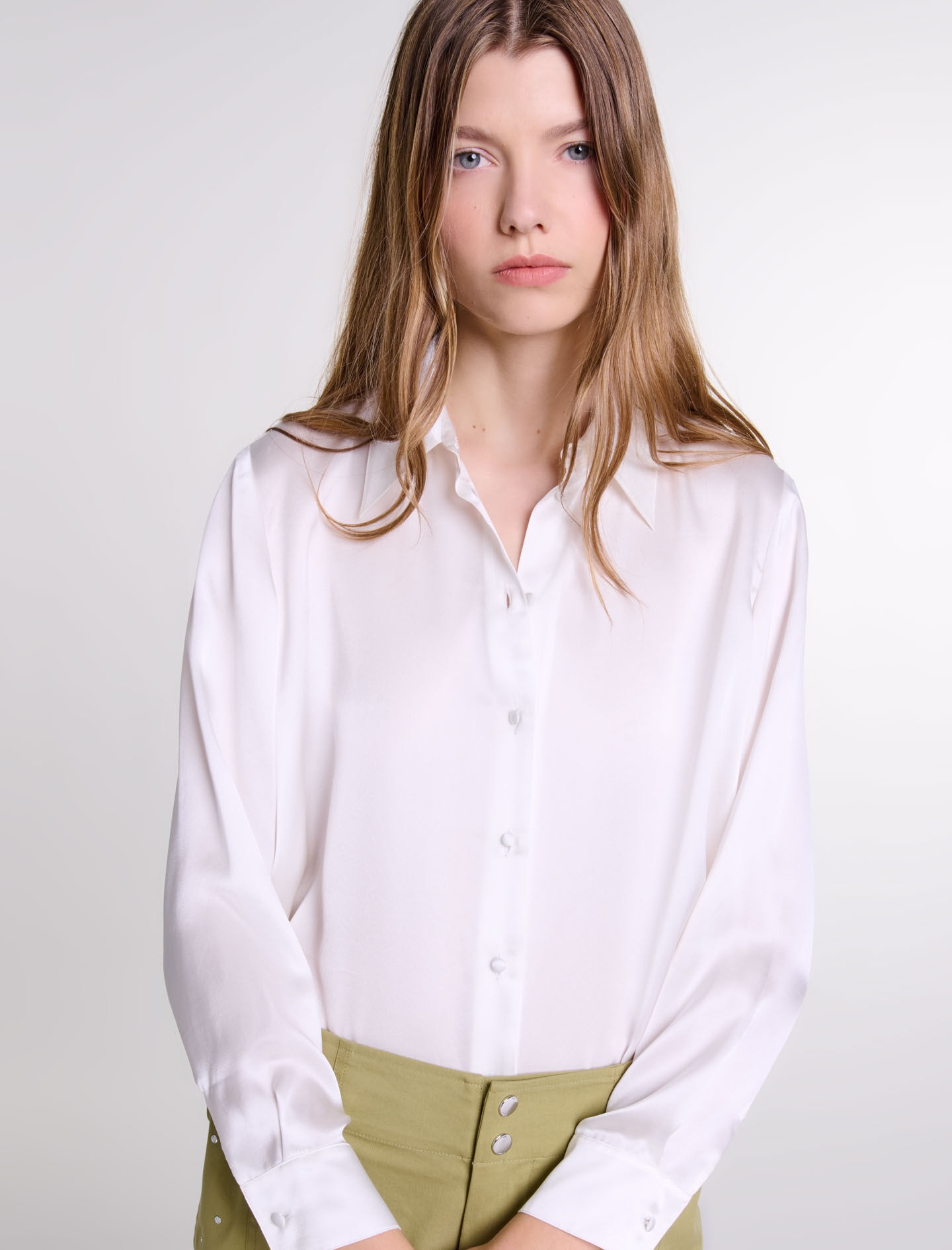 White silk shirt - 5