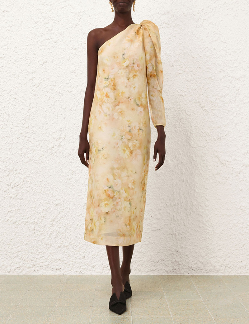 Zimmermann CRUSH ASYMMETRICAL MIDI DRESS outlook