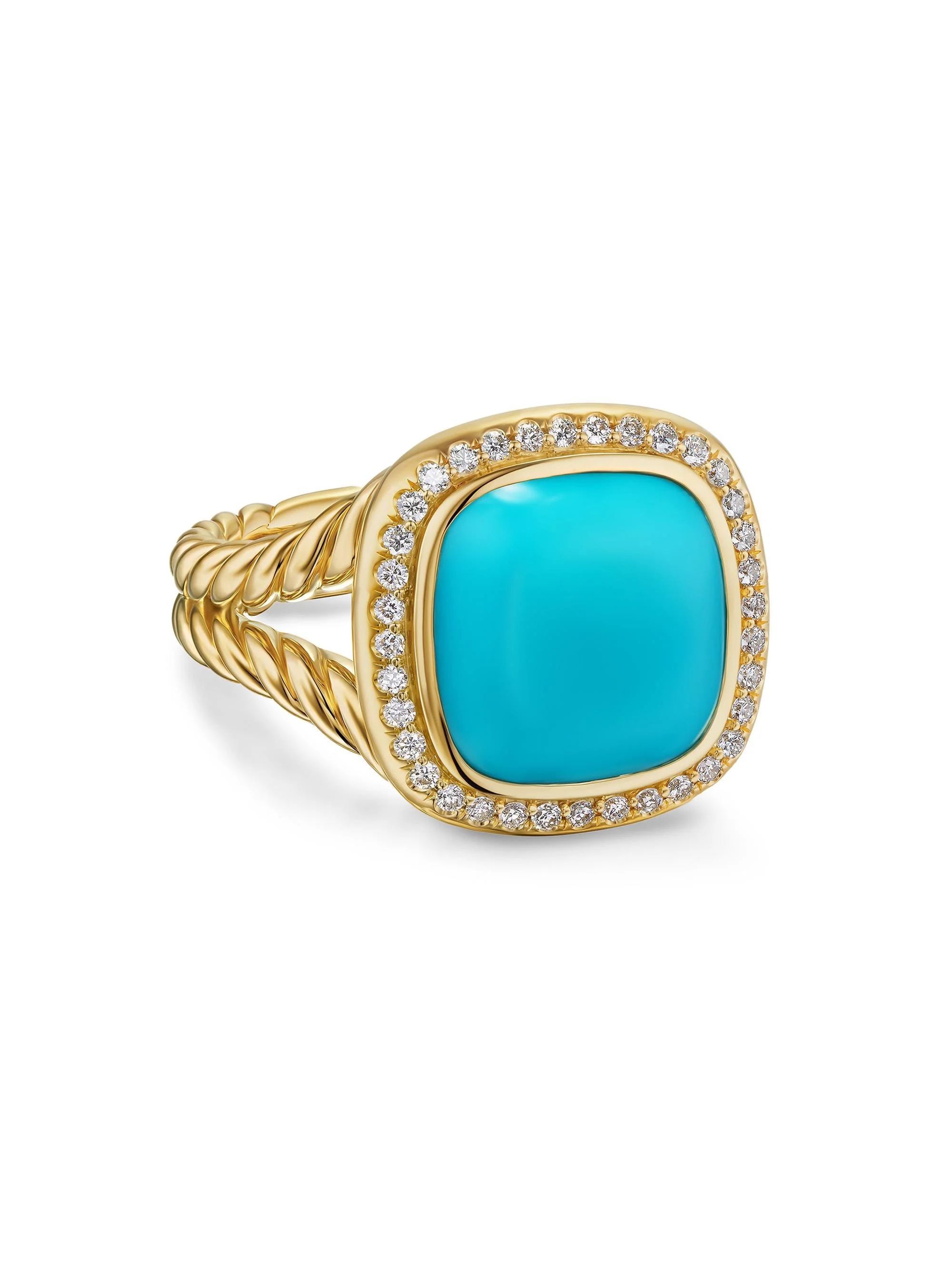 Women's Albion Ring in 18K Yellow Gold - Turquoise - 1