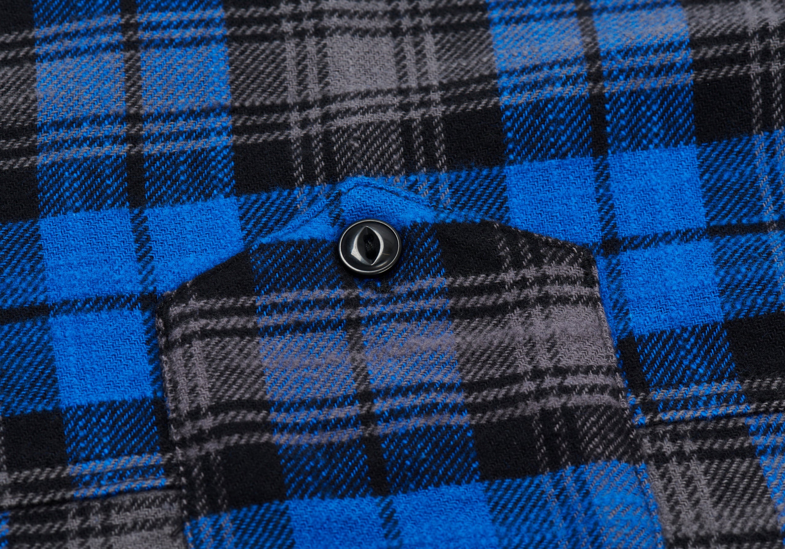 PALACE ENGINEERED GARMENTS PANEL CHECK WORK SHIRT BLUE - 5