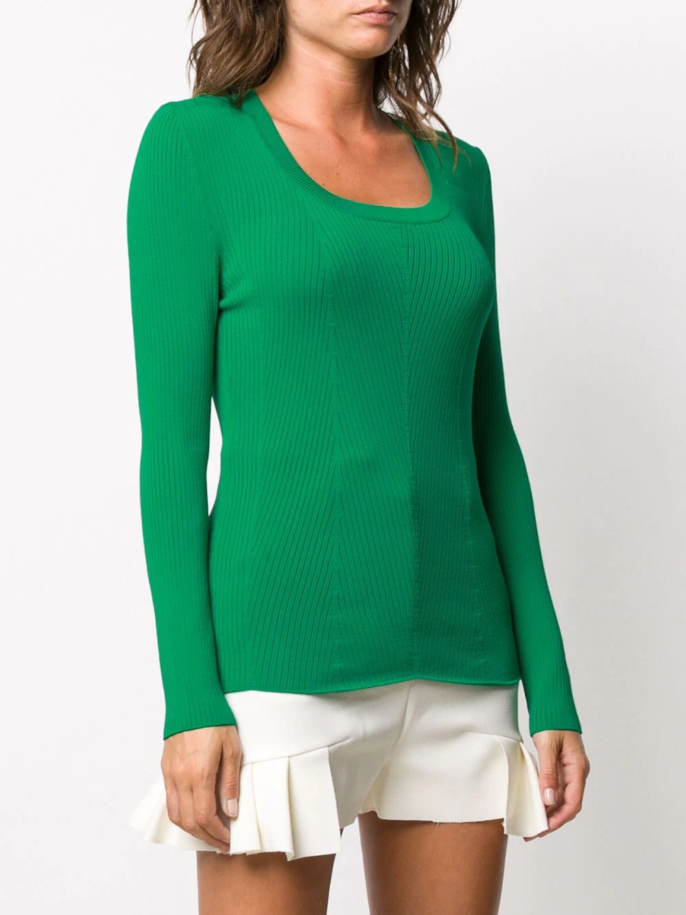 rib knit long-sleeve top - 3